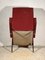 Italienischer Vintage Sessel aus Rotem & Schwarzem Eisen mit Viereckigen Armen, 1960er 7