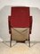 Vintage Italian Red & Black Iron Lounge Chair with Square Arms, 1960s, Image 7