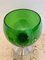 Mid-Century French Green Glass Punch Bowl with Top & Cups or Glasses, 1950s, Set of 3, Image 10
