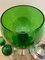 Ponchera francesa Mid-Century de vidrio verde con superficie y vasos o vasos, años 50. Juego de 3, Imagen 8