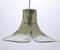 Mid-Century Smoked Glass Gingko Leaf Lamp by J.T. Kalmar for Franken KG 6