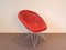 Mid-Century Red Rattan Lounge Chair by Teun Velthuizen for Urotan, the Netherlands, 1950s 1