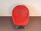 Fauteuil Mid-Century Rouge en Rotin par Teun Velthuizen pour Urotan, Pays-Bas, 1950s 3