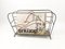 Mid-Century Metal Magazine Rack with Fishes, 1950s, Image 3