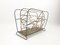 Mid-Century Metal Magazine Rack with Fishes, 1950s 13