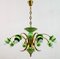 Italian Neoclassical Porcelain and Brass 8-Light Chandelier, 1960s, Image 4