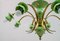Italian Neoclassical Porcelain and Brass 8-Light Chandelier, 1960s, Image 8