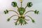 Italian Neoclassical Porcelain and Brass 8-Light Chandelier, 1960s, Image 2