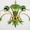 Italian Neoclassical Porcelain and Brass 8-Light Chandelier, 1960s, Image 6