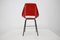 Czechoslovakian Red Fiberglass Dining Chairs, 1960s, Set of 3 3