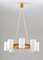 Large Swedish Midcentury Chandelier in Pine and Acrylic by Östen Kristiansson for Luxus, 1960s 2