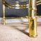 Midcentury Brass Coffee Table With Oval Shaped Glass Top, 1970s, Image 7
