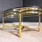 Midcentury Brass Coffee Table With Oval Shaped Glass Top, 1970s, Image 3