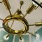 Brass and Glass Italian Chandelier by Gino Paroldo for Dino Dei, 1950s, Image 6