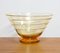 Art Deco Amber Ribbon Trail Glass Bowl by Barnaby Powell for Whitefriars, 1920s 1