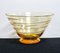 Art Deco Amber Ribbon Trail Glass Bowl by Barnaby Powell for Whitefriars, 1920s 3