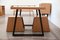 Minimalist European Handmade Table of Lined Beech Wood and Metal Base by Maria Vidali 1