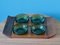 Rosewood & Glass Tableware Set from Illums Bolighus, 1960s, Set of 4, Image 1
