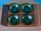 Rosewood & Glass Tableware Set from Illums Bolighus, 1960s, Set of 4, Image 2