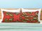 Extra Long Lumbar Red Floral Kilim Pillow Cover by Zencef Contemporary, Image 1