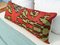 Extra Long Lumbar Red Floral Kilim Pillow Cover by Zencef Contemporary 5