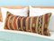 King Size Beige Wool Striped Kilim Pillow Cover by Zencef Contemporary 2