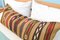 King Size Beige Wool Striped Kilim Pillow Cover by Zencef Contemporary 8