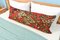 Housse de Coussin Kilim Extra Long Rouge Floral par Zencef Contemporary 5