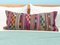 Fodera per cuscino Kilim viola in lana ricamata a righe di Zencef Contemporary, Immagine 6