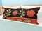 Extra Long Lumbar Black and Red Floral Kilim Pillow Cover by Zencef Contemporary, Image 6