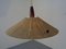 Teak and Sisal Ceiling Lamp from Temde, 1960s 9