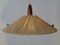 Teak und Sisal Deckenlampe von Temde, 1960er 2