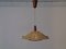Teak and Sisal Ceiling Lamp from Temde, 1960s 1