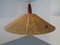 Teak and Sisal Ceiling Lamp from Temde, 1960s 6