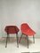 Mid-Century Vintage Red Shell Dining Chairs by Pierre Guariche for Murop, Set of 2 2