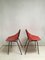 Chaises de Salon Mid-Century Vintage avec Coquille Rouge par Pierre Guariche pour Murop, Set de 2 5