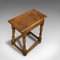 Small Antique Oak Joint Stool 7