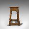 Small Antique Oak Joint Stool, Image 4