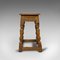 Small Antique Oak Joint Stool 5