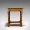 Small Antique Oak Joint Stool, Image 6
