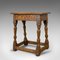 Small Antique Oak Joint Stool 3