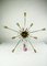 Sputnik Brass Star Chandelier, 1950s 9