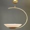Brass & Opalglass Pendant Lamp by Arlus, 1950s 9