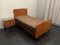 Bed and Nightstand Set In Blond Mahogany Wood, 1950s, Set of 2 1