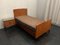 Bed and Nightstand Set In Blond Mahogany Wood, 1950s, Set of 2, Image 1