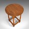 Antique English Oak Circular Occasional Table, Image 7