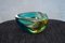 Glas Aschenbecher aus Muranogrün & Gelbem Glas von Venini, 1960er 6