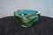 Murano Green & Yellow Glass Ashtray from Venini, 1960s 3