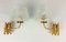 Murano Glass & Gilt Metal Sconces, 1960s, Set of 2, Image 7