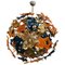 Sputnik Murano Art Glass Blue Orange and Gold Chandelier, 1990s, Image 1